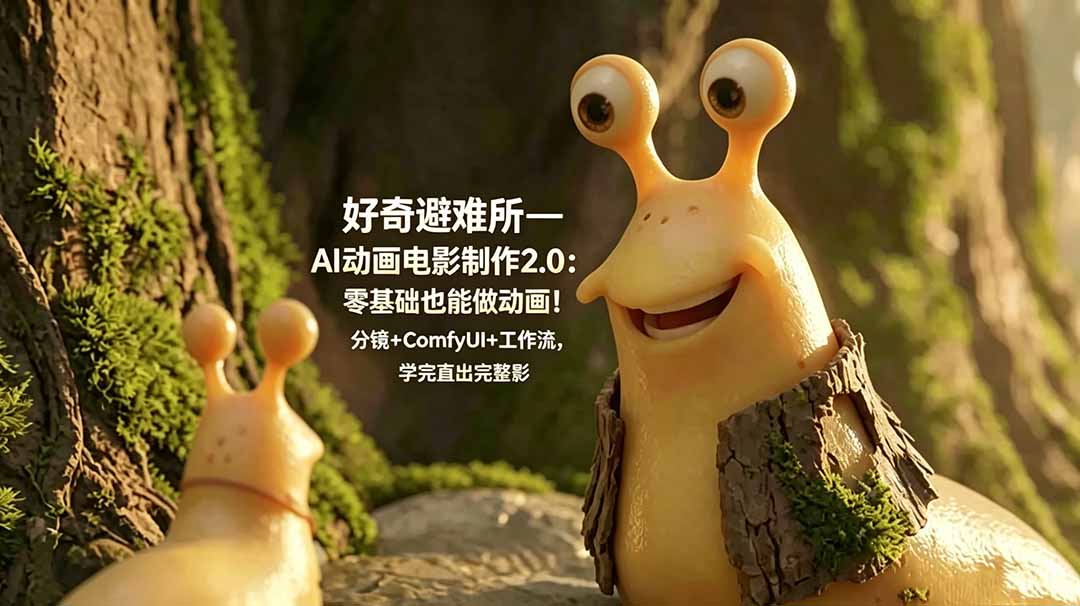 好奇避难所—AI动画电影制作2.0：零基础也能做动画！分镜+ComfyUI+工作流，学完直出完整影片-爱搭资源网