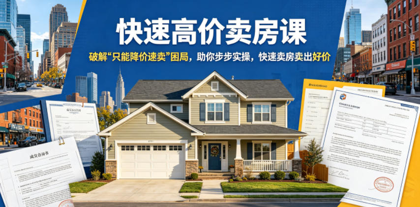快速高价卖房课，破解“只能降价速卖”困局，助你步步实操，快速卖房卖出好价(更新2026)-爱搭资源网