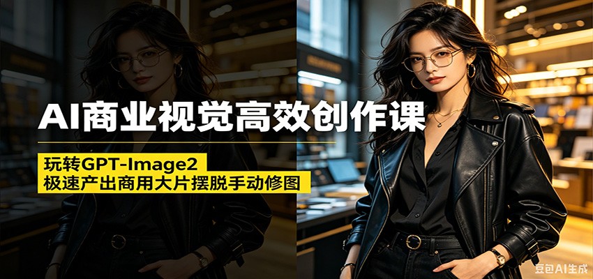 AI商业视觉高效创作课：玩转GPT-Image2，极速产出商用大片摆脱手动修图(更新)-爱搭资源网