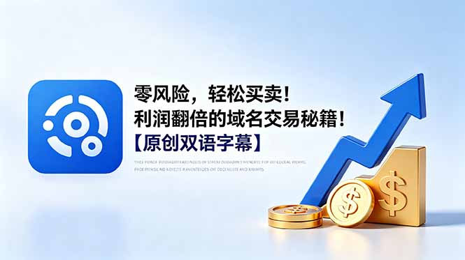 零风险，轻松买卖！利润翻倍的域名交易秘籍！【原创双语字幕】-爱搭资源网