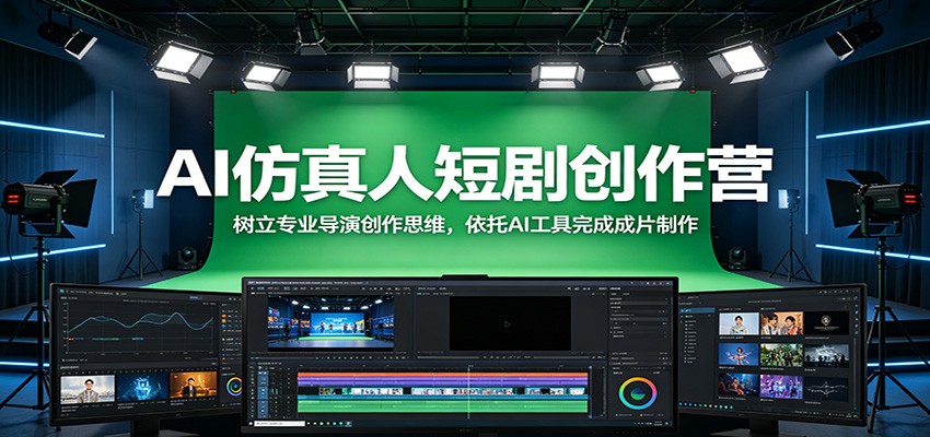 AI仿真人短剧创作营：树立专业导演创作思维，依托AI工具完成成片制作-爱搭资源网