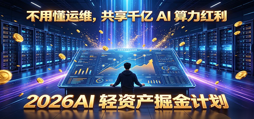 不用懂运维，共享千亿 AI 算力红利，2026AI 轻资产掘金计划-爱搭资源网
