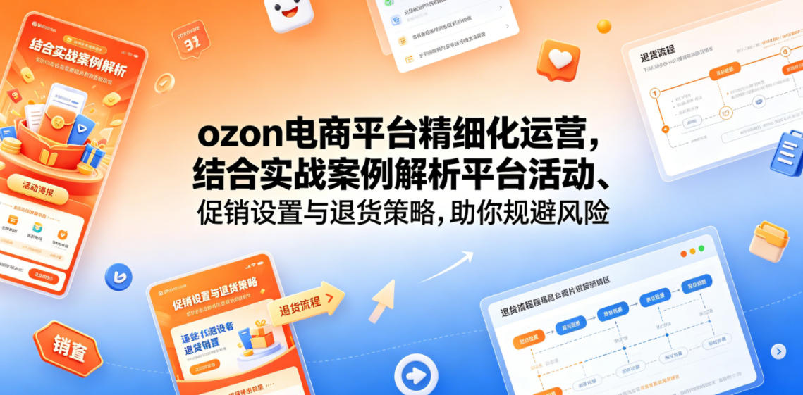 ozon电商平台精细化运营，结合实战案例解析平台活动、促销设置与退货策略，助你规避风险、提升销量-爱搭资源网