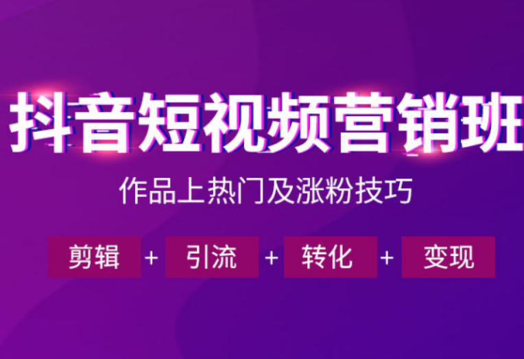 抖音短视频运营班，一门课学会作品上热门及涨粉技巧，引流转化剪辑变现(2026年5月)-爱搭资源网