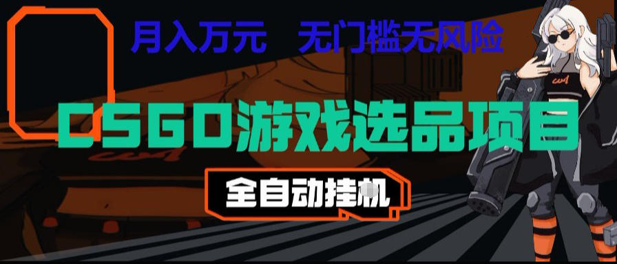 CSGO游戏自动扫货项目，全自动运行，月入1W，无风险，长期稳定可以做【揭秘】-爱搭资源网