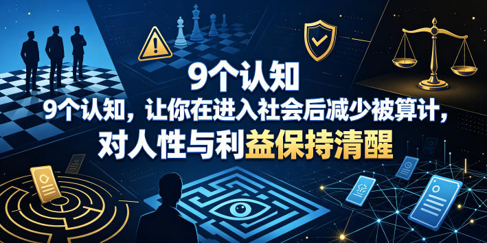 付费文章：9个认知，让你在进入社会后减少被算计，对人性与利益保持清醒-爱搭资源网