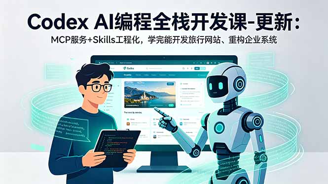 Codex AI编程全栈开发课-更新：MCP服务+Skills工程化，学完能开发旅行网站、重构企业系统-爱搭资源网
