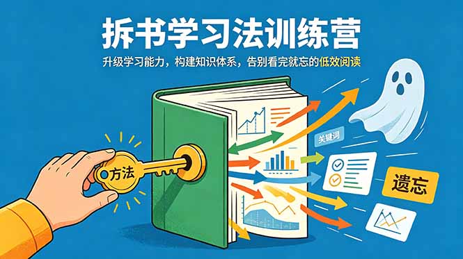 拆书学习法训练营，升级学习能力，构建知识体系，，告别看完就忘的低效阅读-爱搭资源网