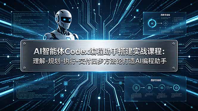 AI智能体Codex编程助手搭建实战课程：理解-规划-执行-交付四步方法论打造AI编程助手-爱搭资源网