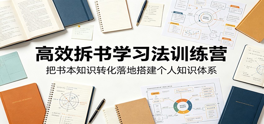 高效拆书学习法训练营，把书本知识转化落地搭建个人知识体系-爱搭资源网
