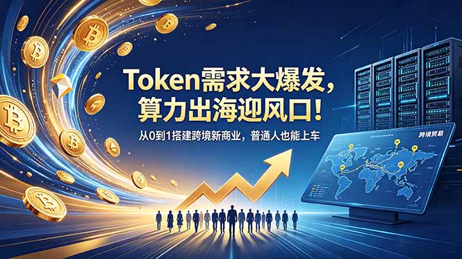 Token需求大爆发,算力出海迎风口!从0到1搭建跨境新商业,普通人也能上车-爱搭资源网