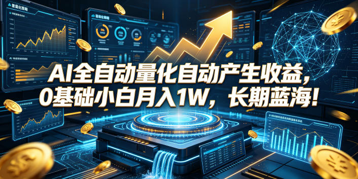 AI全自动量化自动产生收益，0基础小白月入1W，长期蓝海！【揭秘】-爱搭资源网