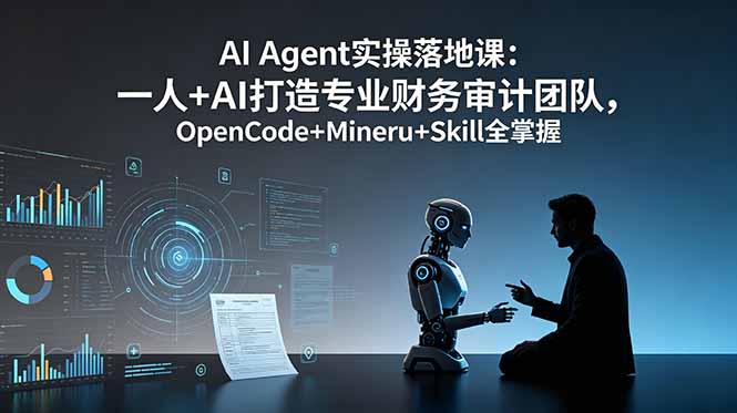 AI Agent实操落地课：一人+AI打造专业财务审计团队，OpenCode+Mineru+Skill全掌握-爱搭资源网