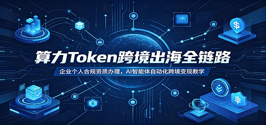 算力Token跨境出海全链路：企业个人合规资质办理，AI智能体自动化跨境变现教学-爱搭资源网