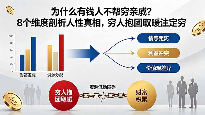 付费文章：为什么有钱人不帮穷亲戚？8个维度剖析人性真相，穷人抱团取暖注定穷-爱搭资源网