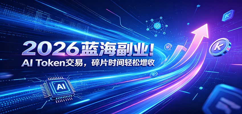 2026蓝海副业！AI Token交易，碎片时间轻松增收-爱搭资源网