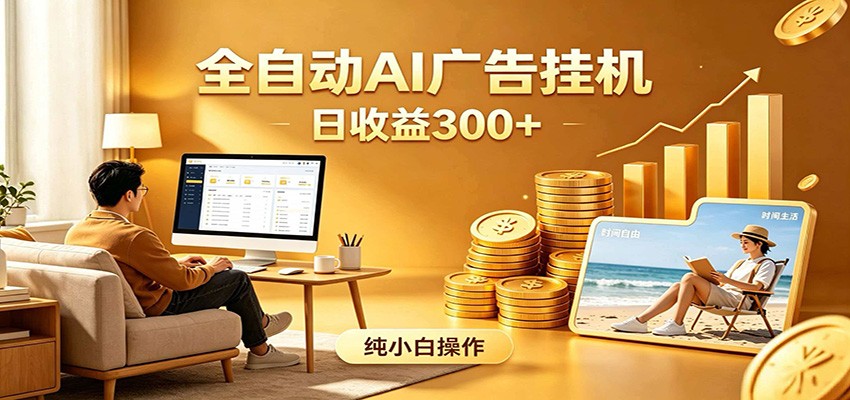 AI风口项目，全程解放双手，后台自动运行赚取收益，每天稳定收益300+-爱搭资源网