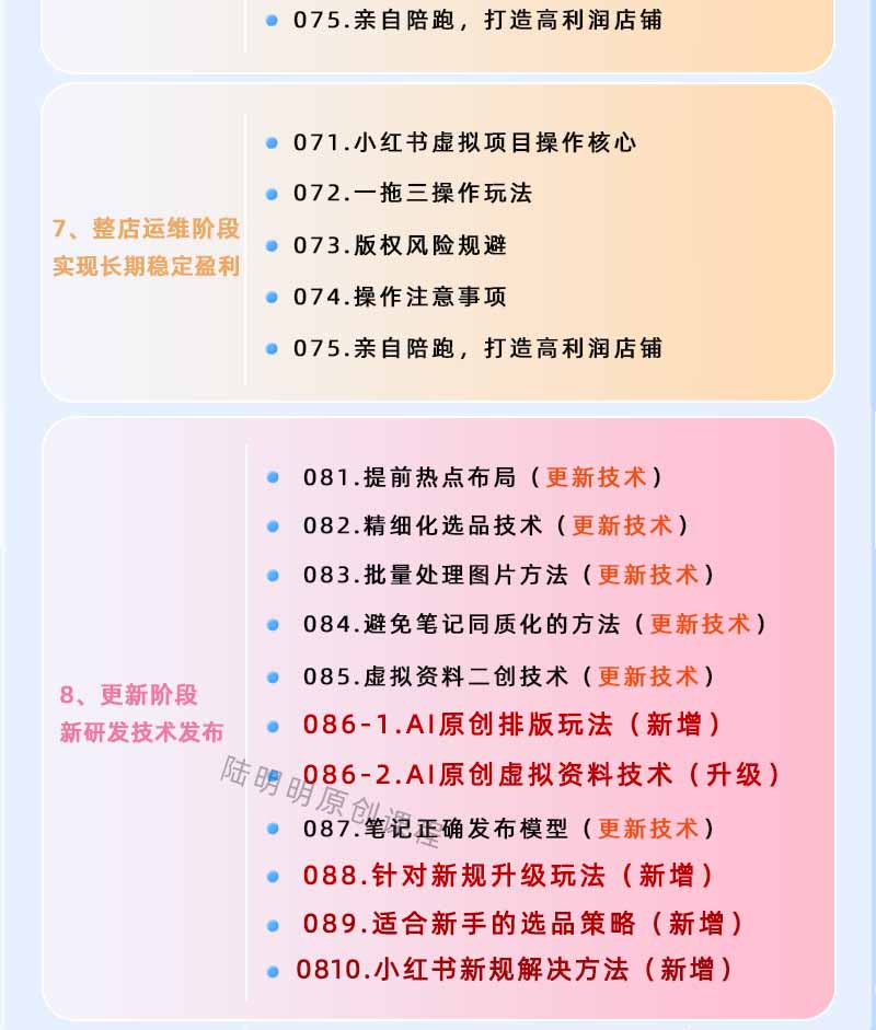 图片[4]-小红书虚拟项目特训班9.0，全面拥抱AI，批量产出原创PPT货源，单品/单店纯利润几万到几十W-爱搭资源网