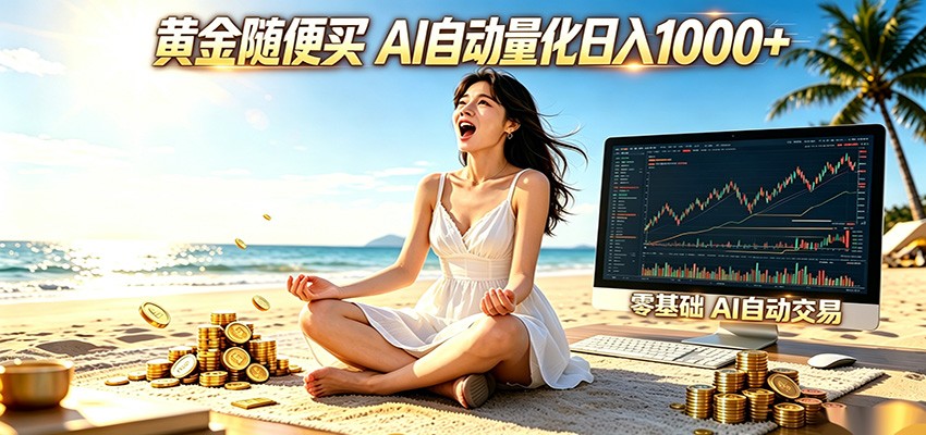 黄金随便买？AI自动外汇量化交易 在家当皇帝 日入1000+-爱搭资源网