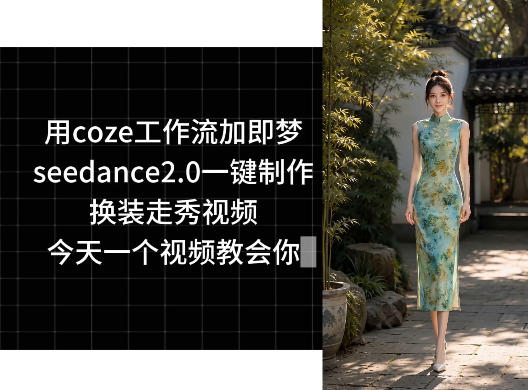 用coze工作流加即梦seedance2.0一键制作换装走秀视频，今天一个视频教会你-爱搭资源网