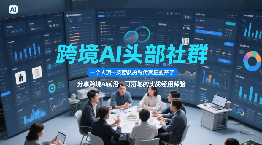跨境AI头部社群，一个人顶一支团队的时代真正的开始了，分享跨境AI前沿，可落地的实战经验(更新5月23日)-爱搭资源网