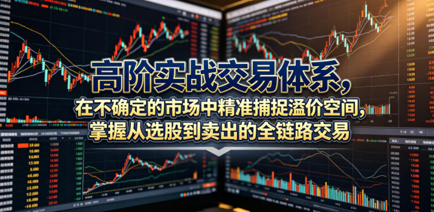 高阶实战交易体系，在不确定的市场中精准捕捉溢价空间，掌握从选股到卖出的全链路交易心法(更新6月)-爱搭资源网