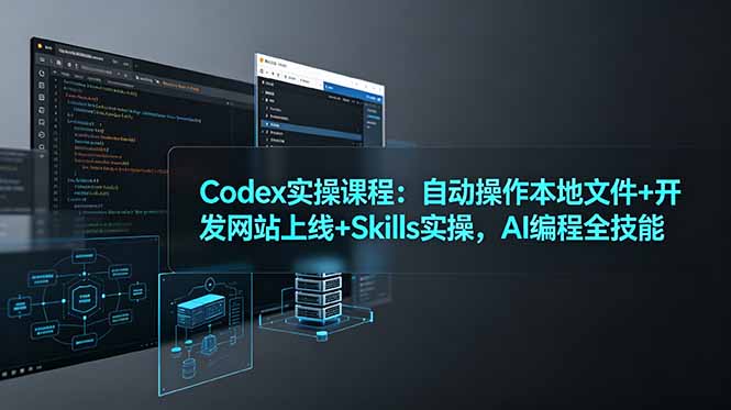 Codex实操课程：自动操作本地文件+开发网站上线+Skills实操，AI编程全技能-爱搭资源网