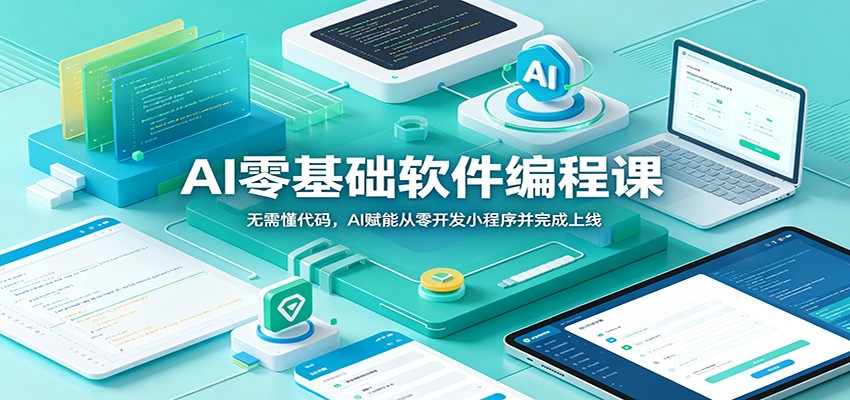 AI零基础软件编程课：无需懂代码，AI赋能从零开发小程序并完成上线-爱搭资源网