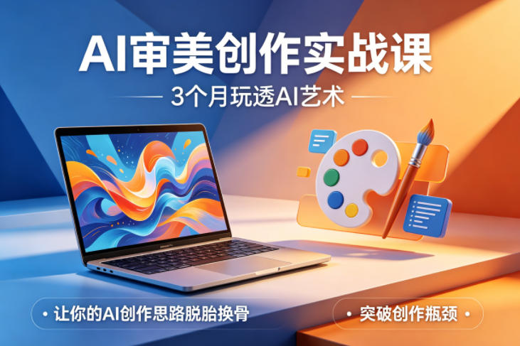 AI审美创作实战课，3个月玩透AI艺术，让你的AI创作思路脱胎换骨，突破创作瓶颈(更新0617)-爱搭资源网
