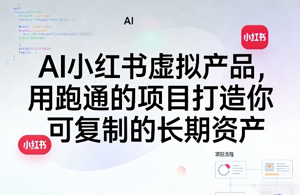 AI小红书虚拟产品，用跑通的项目打造你可复制的长期资产(更新)-爱搭资源网
