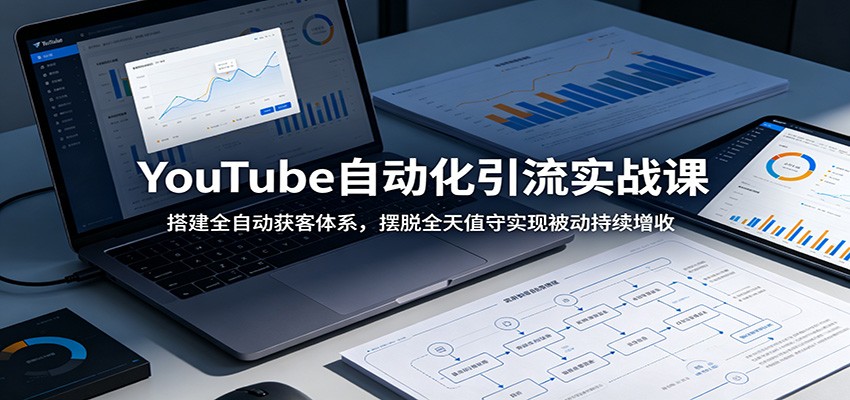 YouTube自动化引流实战课：搭建全自动获客体系，摆脱全天值守实现被动持续增收-爱搭资源网