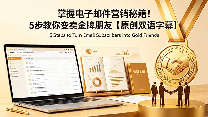 掌握电子邮件营销秘籍！5步教你变卖金牌朋友【原创双语字幕】-爱搭资源网