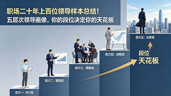 付费文章：职场二十年上百位领导样本总结！五层次领导画像，你的段位决定你的天花板-爱搭资源网