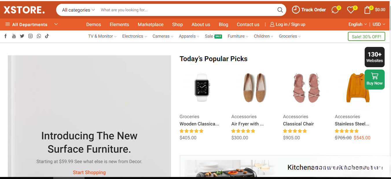 WordPress主题–Xstore v9.5.1 Woocommerce主题 破解版下载-爱搭资源网