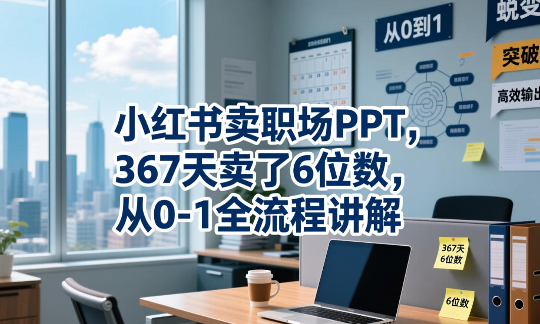小红书卖职场PPT，367天卖了6位数，从0-1全流程讲解-爱搭资源网