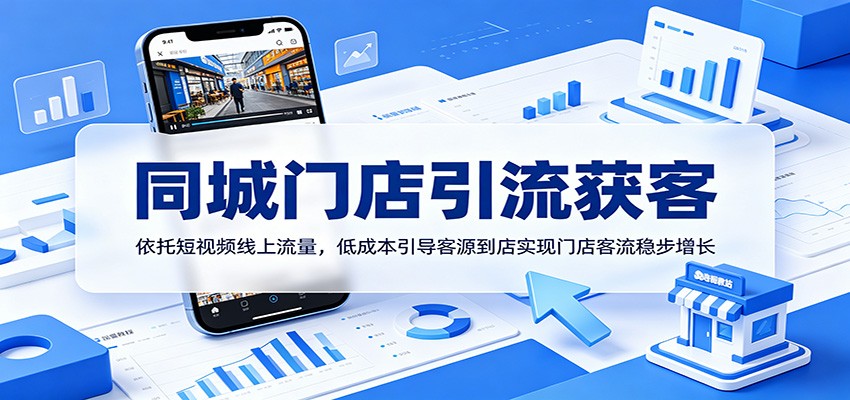 同城门店引流获客：依托短视频线上流量，低成本引导客源到店实现门店客流稳步增长-爱搭资源网