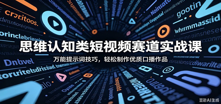 思维认知类短视频赛道实战课：万能提示词技巧，轻松制作优质口播作品-爱搭资源网