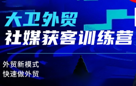 大卫老师·外贸社媒获客独家训练营(更新6月)-爱搭资源网