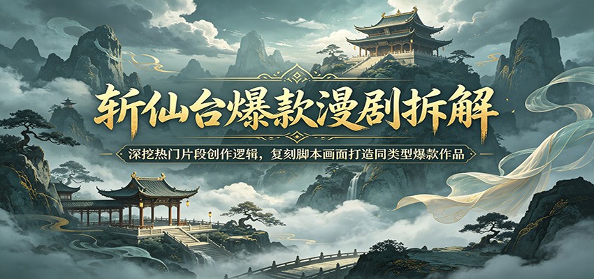斩仙台爆款漫剧拆解：深挖热门片段创作逻辑，复刻脚本画面打造同类型爆款作品-爱搭资源网