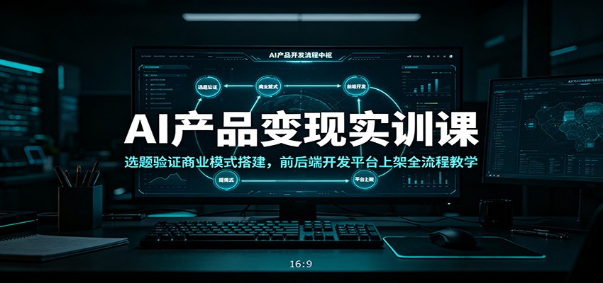 AI产品变现实训课:选题验证商业模式搭建,前后端开发平台上架全流程教学-爱搭资源网