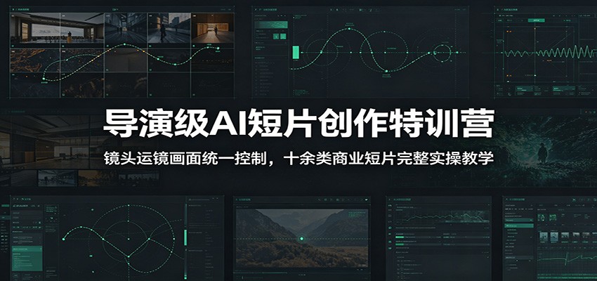 导演级AI短片创作特训营：镜头运镜画面统一控制，十余类商业短片完整实操教学(更新)-爱搭资源网