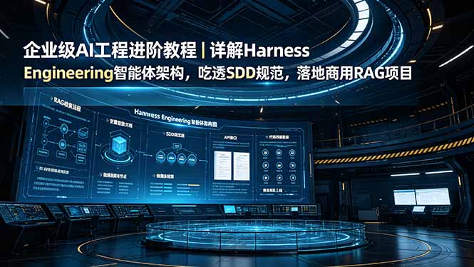 企业级AI工程进阶教程｜详解Harness Engineering智能体架构，吃透SDD规范，落地商用RAG项目-爱搭资源网