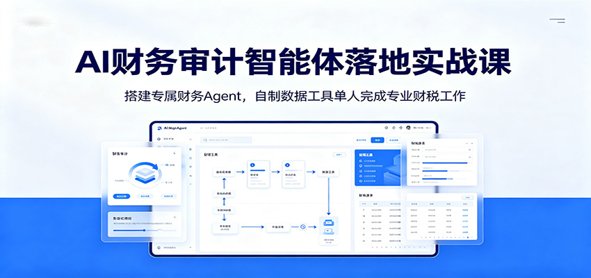 AI财务审计智能体落地实战课：搭建专属财务Agent，自制数据工具单人完成专业财税工作-爱搭资源网
