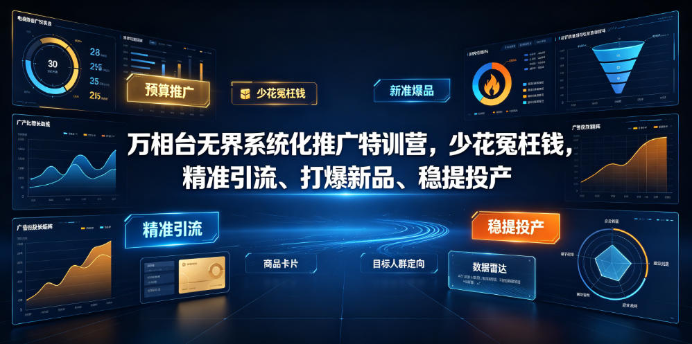 万相台无界系统化推广特训营VI0.0，少花冤枉钱，精准引流、打爆新品、稳提投产(全程录音+字幕)-爱搭资源网