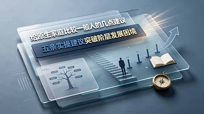 付费文章：给原生家庭比较一般人的几点建议，五条实操建议突破阶层发展困境-爱搭资源网