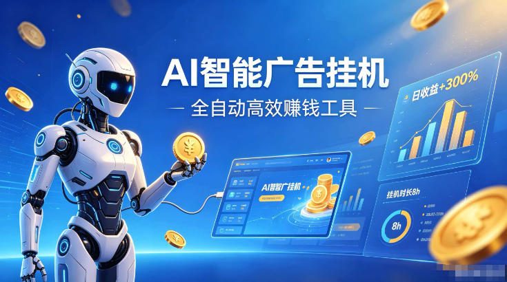 AI智能广告挂G，在家自动賺收益，全程无需人工操作、不用直播、不用拉人【揭秘】-爱搭资源网