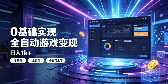 0基础实现全自动游戏变现，日入1k+，小白直接上手搞钱！【揭秘】-爱搭资源网