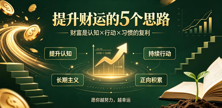 付费文章:提升财运的5个思路——财富是认知x行动x习惯的复利,愿你越努力,越幸运-爱搭资源网
