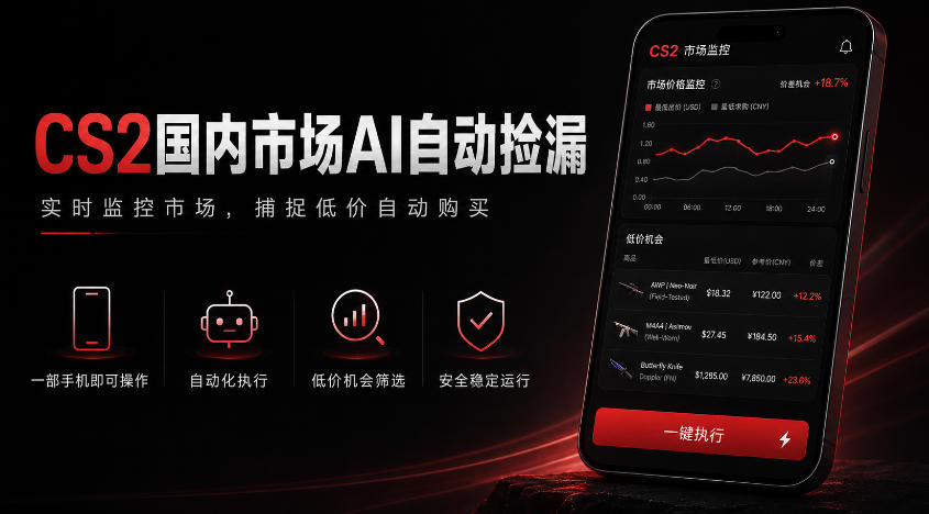 游戏市场AI自动监控，实时检测差价捡漏，简单轻松，日入300+【揭秘】-爱搭资源网