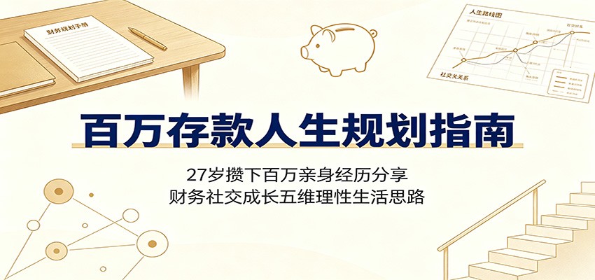 百万存款人生规划指南：27岁攒下百万亲身经历分享，财务社交成长五维理性生活思路-爱搭资源网
